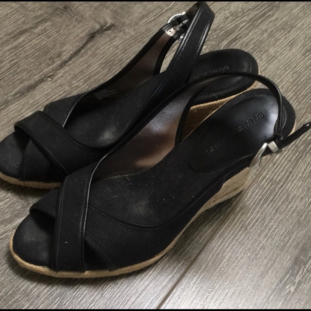 Black Banana Republic Espadrille Wedge OpenToe Women’s Sandals 9.5   9 1/2